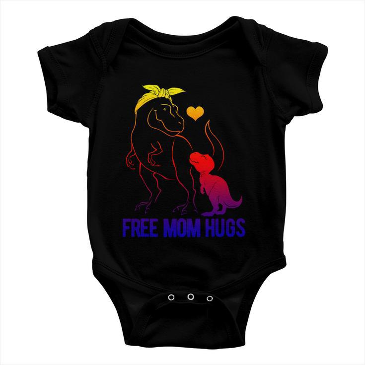 Trans Free Mom Hugs Dinosaur Rex Mama Transgender Pride Meaningful Gift Baby Onesie