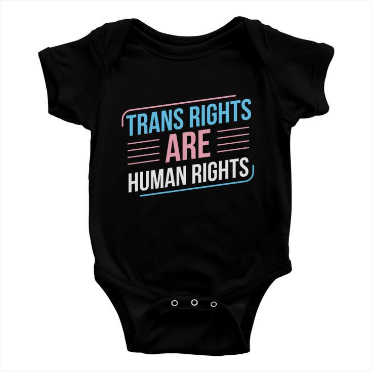 Trans Rights Are Human Rights Trans Pride Transgender Lgbt Gift Baby Onesie