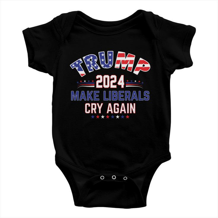 Trump 2024 Make Liberals Cry Again Baby Onesie