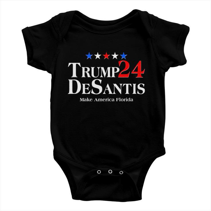 Trump Desantis 2024 Make America Florida Election Logo Tshirt Baby Onesie