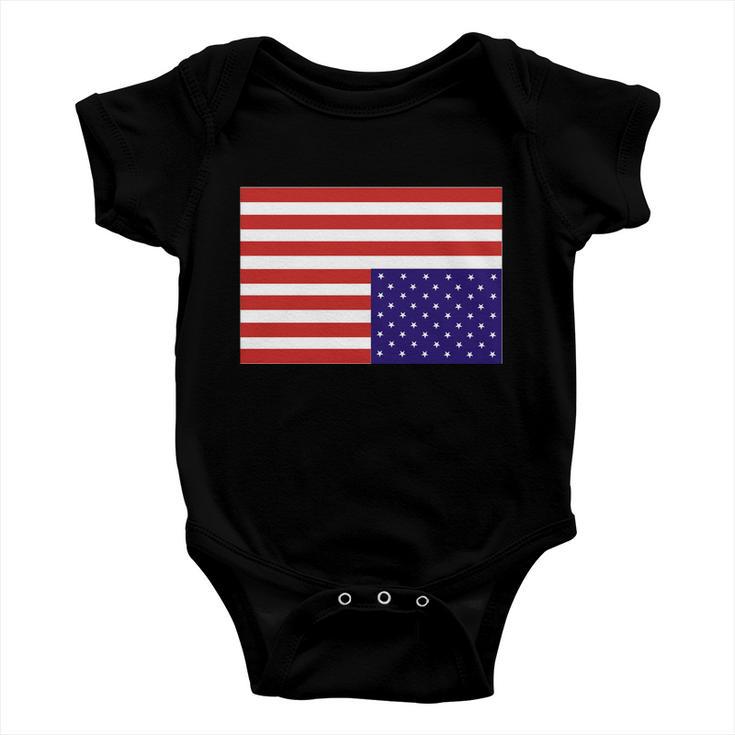 Upside Down American Flag In Distress Baby Onesie