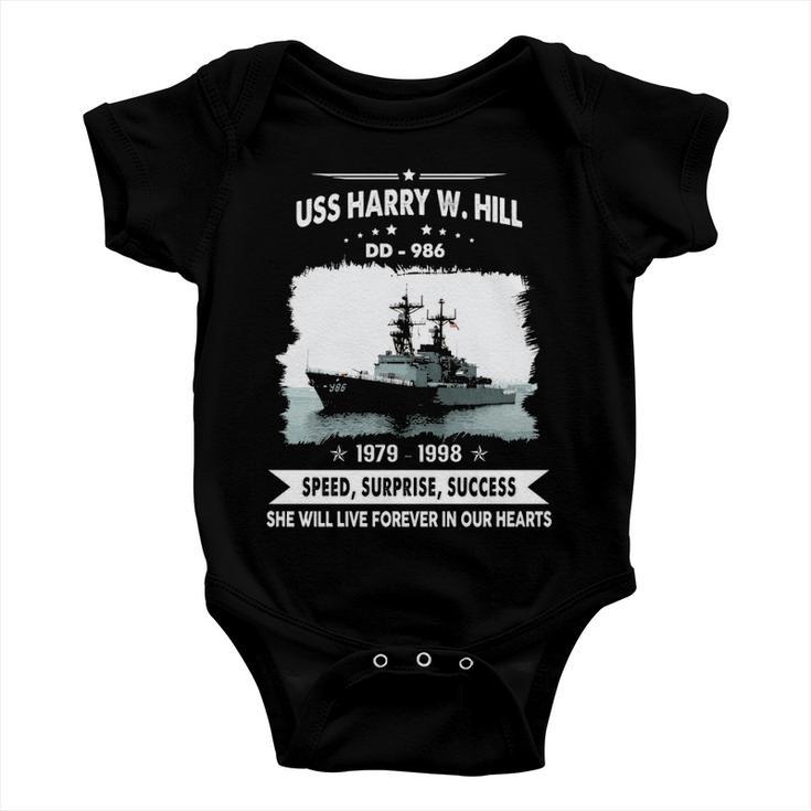 Uss Harry W Hill Dd 986 Dd Baby Onesie