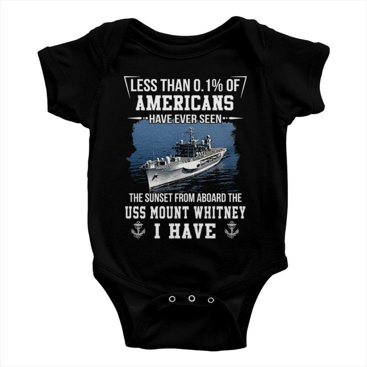 Uss Mount Whitney Lcc 20 Sunset Baby Onesie