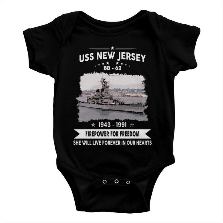 Uss New Jersey Bb Baby Onesie