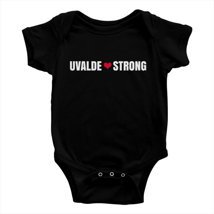 Uvalde Texas Strong Heart Baby Onesie