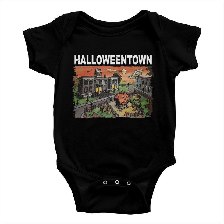 Vintage Halloween Town Baby Onesie