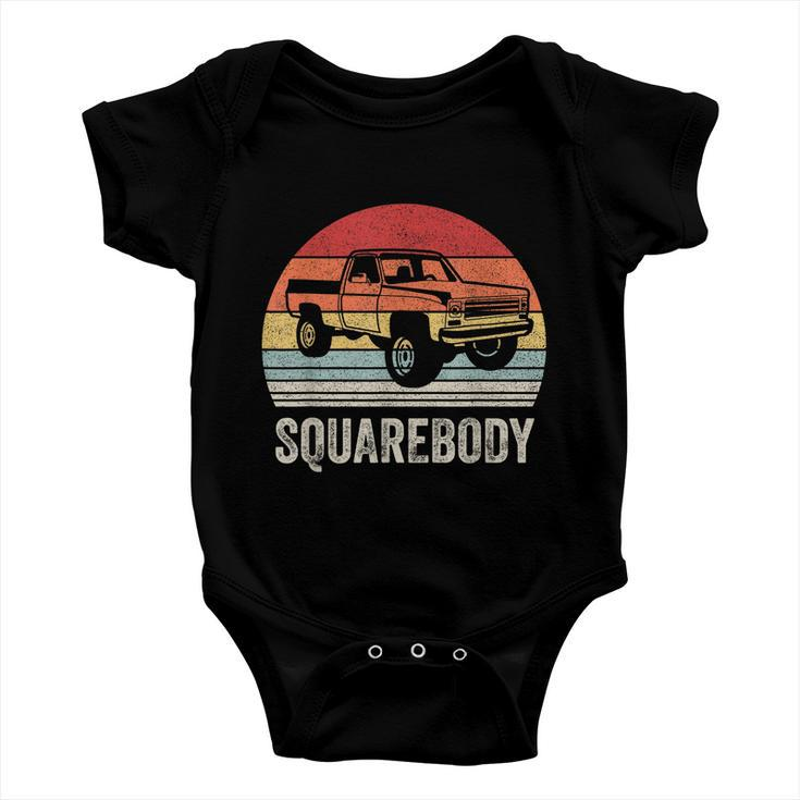 Vintage Retro Classic Square Body Squarebody Truck Tshirt Baby Onesie