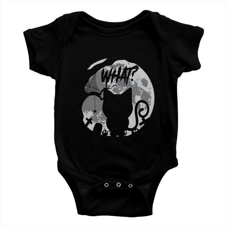 What Cat Funny Halloween Quote V2 Baby Onesie