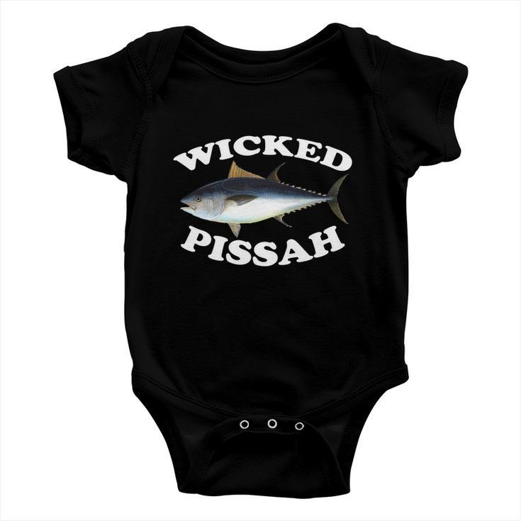 Wicked Pissah Bluefin Tuna Illustration Fishing Angler Gear Gift Baby Onesie