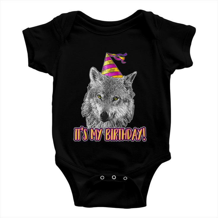 Wolf Birthday Themed Party Wolves Theme Girl Wolf Lover V3 Baby Onesie