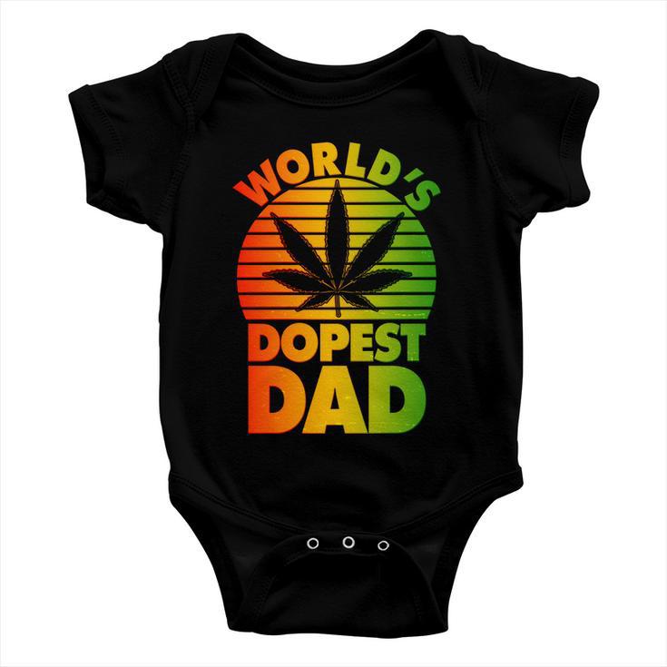 Worlds Dopest Dad Tshirt Baby Onesie