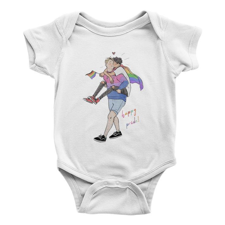 Heartstopper Lgbt Lover Nick And Charlie Happy Pride Baby Onesie