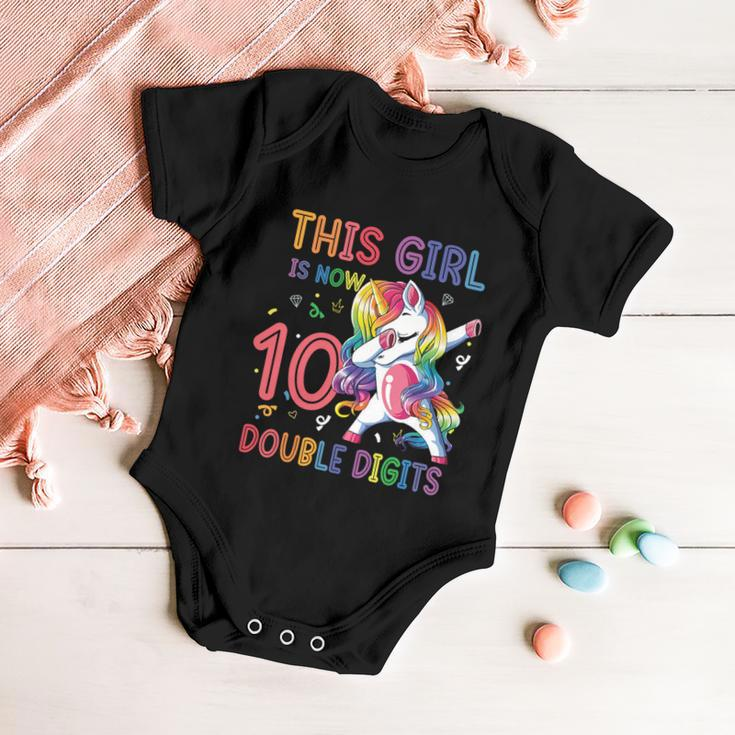 10Th Birthday Gift Girls This Girl Is Now 10 Double Digits Funny Gift Baby Onesie