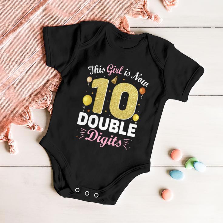 10Th Birthday Party This Girl Is Now 10 Double Digits Cute Gift Baby Onesie