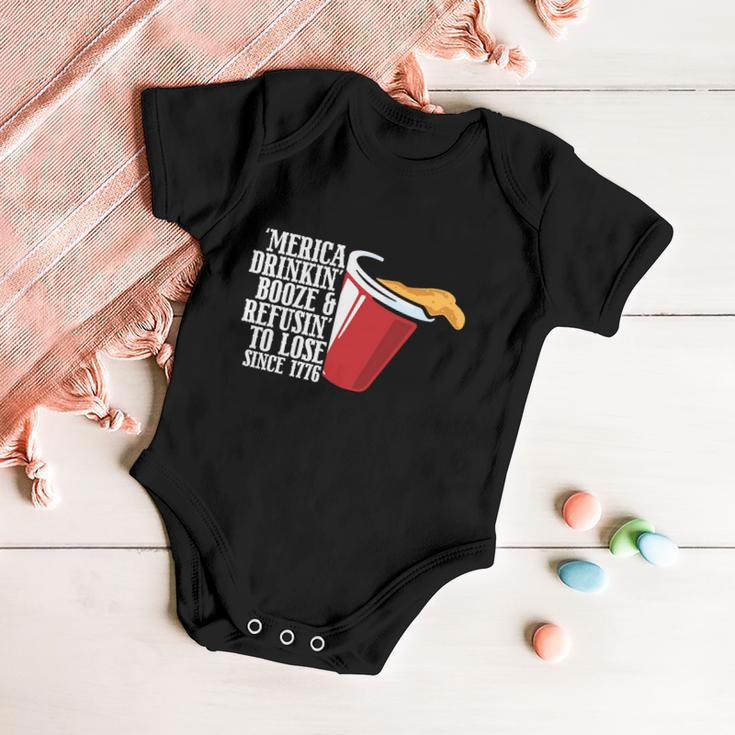 America Drinking Booze Refusing To Lose Since 1776 Plus Size Shirt For Men Women Baby Onesie