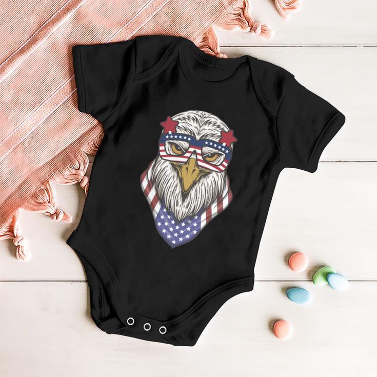 American Bald Eagle Mullet 4Th Of July Funny Usa Patriotic Gift V3 Baby Onesie