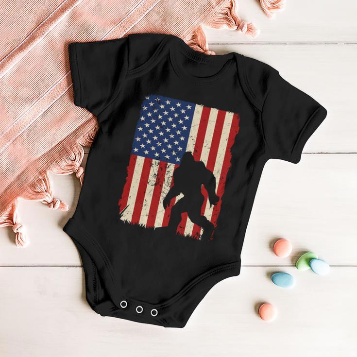 American Flag Gorilla Plus Size 4Th Of July Graphic Plus Size Shirt For Men Wome Baby Onesie