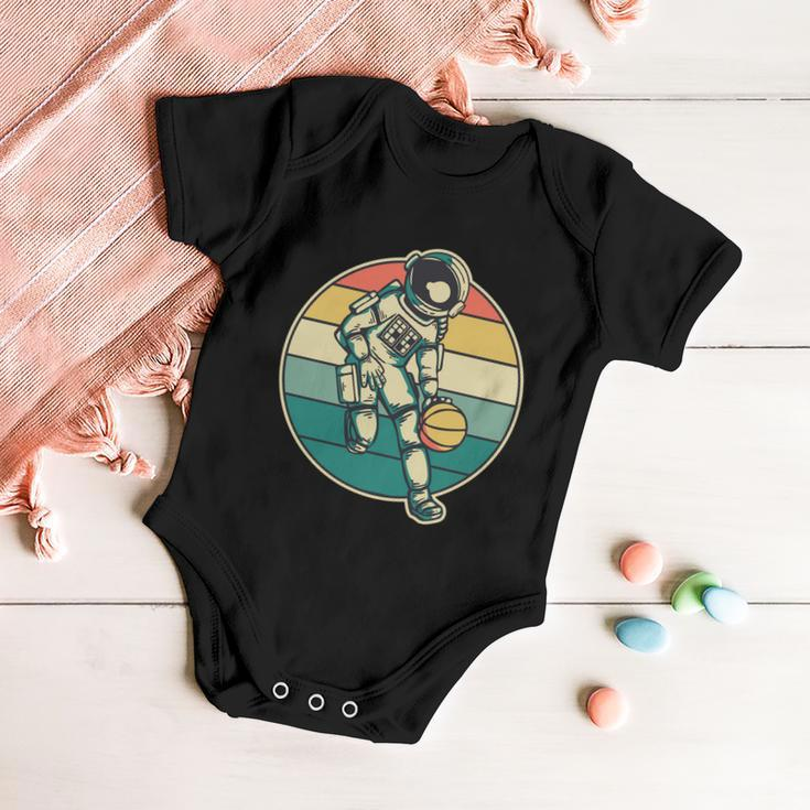 Astronaut Playing Basketball Baby Onesie