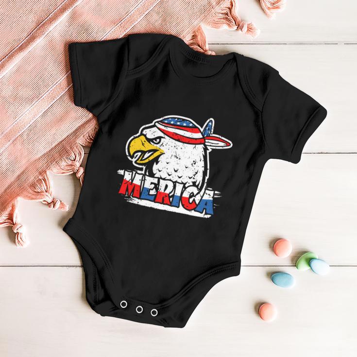 Bald Eagle Mullet American Flag Merica 4Th Of July Great Gift Baby Onesie