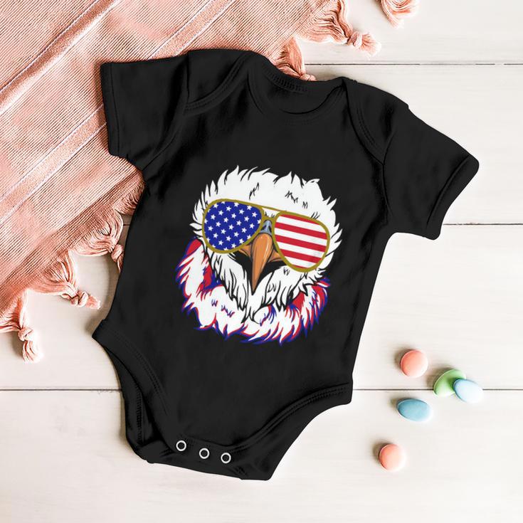 Bald Eagle With Mullet 4Th Of July American Flag Gift Baby Onesie