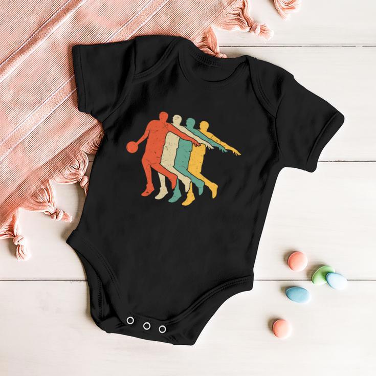 Basketball Player Vintage Silhouette Basketball Player Basketball Lover Baby Onesie