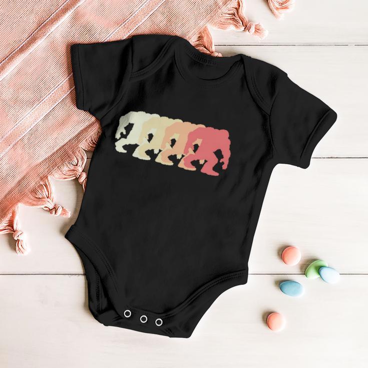 Bigfoot Silhouette Retro Sasquatch Tshirt Baby Onesie