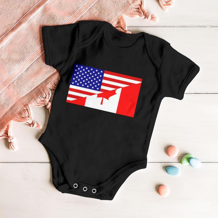 Canadian American Usa Flag Baby Onesie