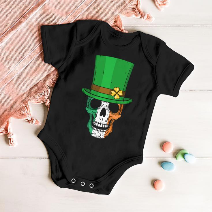 Cool St Patricks Day Irish Skull Baby Onesie