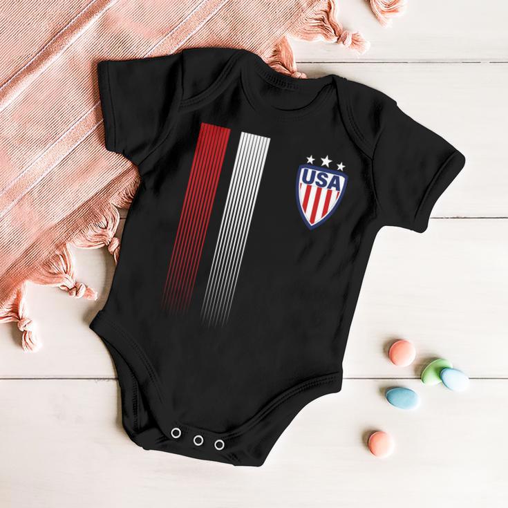 Cool Usa Soccer Jersey Stripes Tshirt Baby Onesie