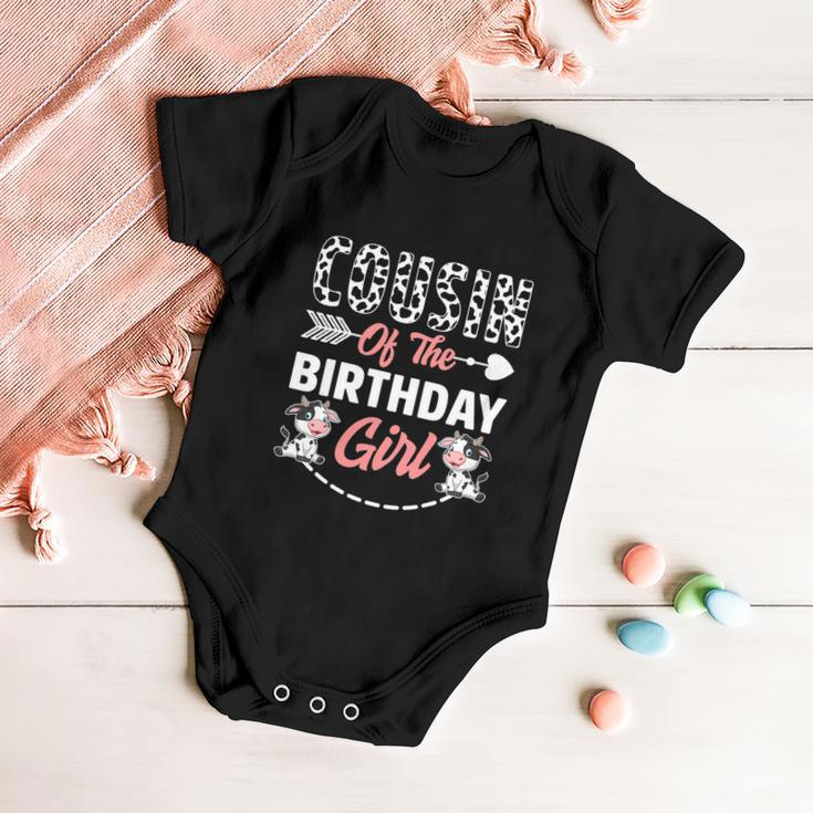 Cousin Of The Birthday Girl Funny Cow Birthday Baby Onesie