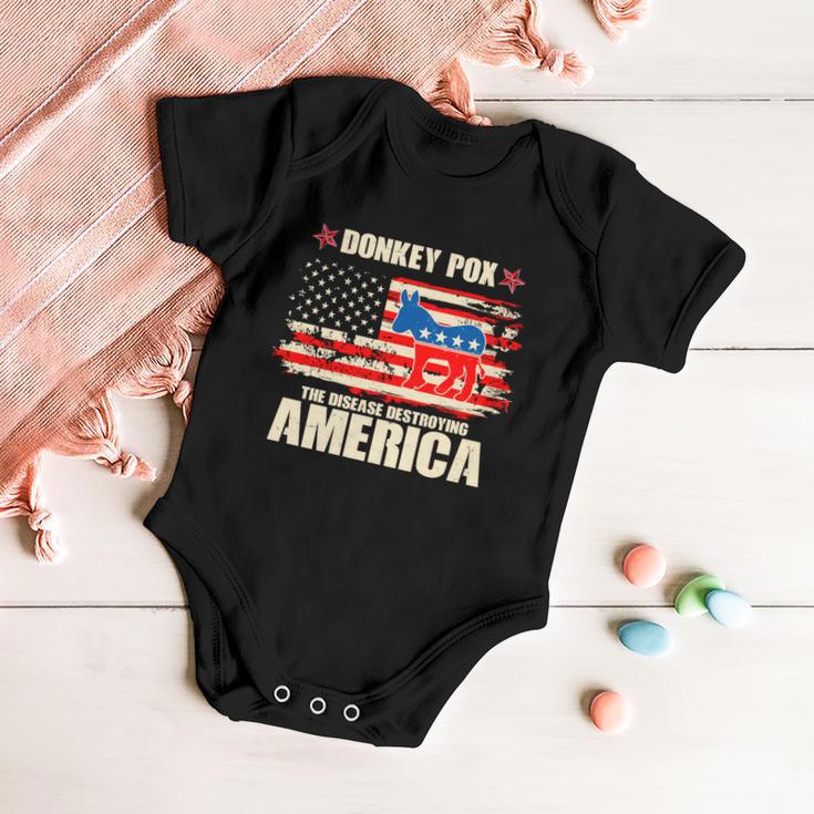 Distressed Donkey Pox The Disease Destroying America Baby Onesie