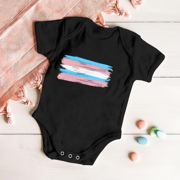 Distressed Transgender Pride Flag Baby Onesie