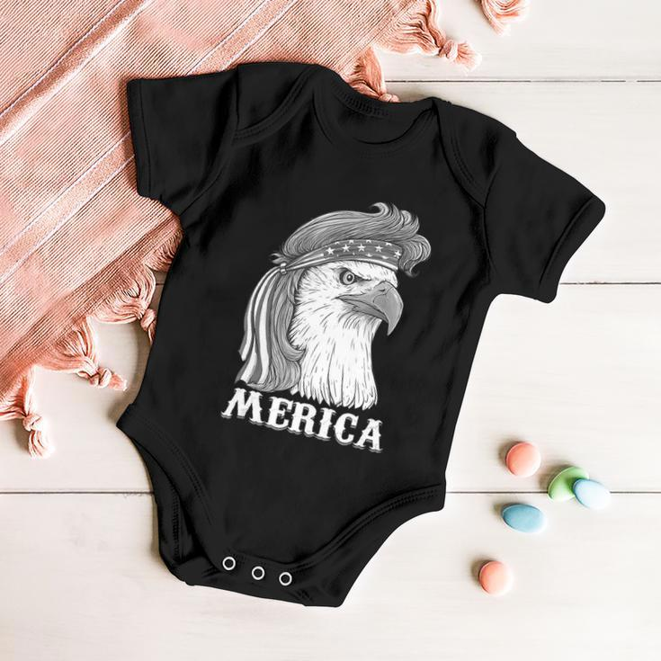 Eagle Mullet 4Th Of July Usa American Flag Merica Gift V8 Baby Onesie