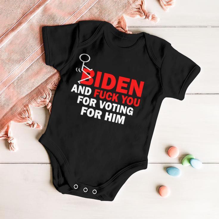 F Biden And FuK You For Voting For Him Baby Onesie