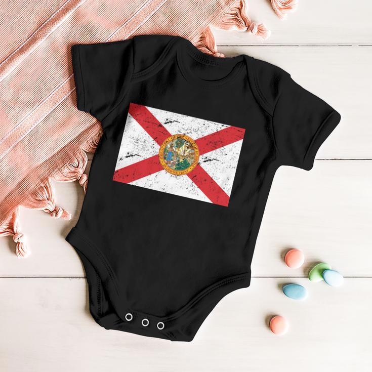 Florida Flag Distressed Vintage Baby Onesie