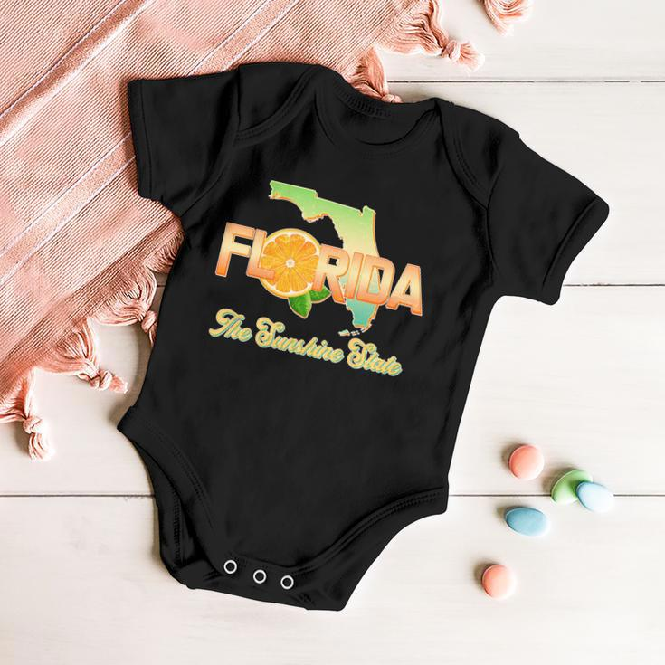 Florida The Sunshine State Orange Logo Baby Onesie