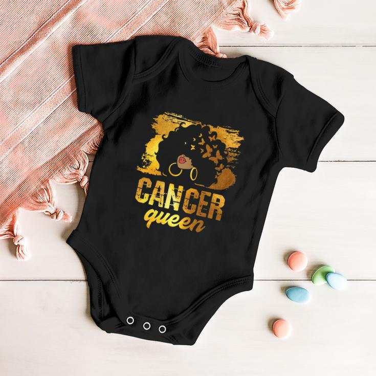 Funny Cancer Queen Afro Born In June 21 To July 22 Birthday Baby Onesie
