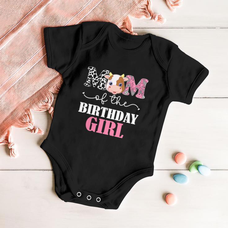 Funny Mom Of The Birthday Girl Tee Farm Cow Baby Onesie