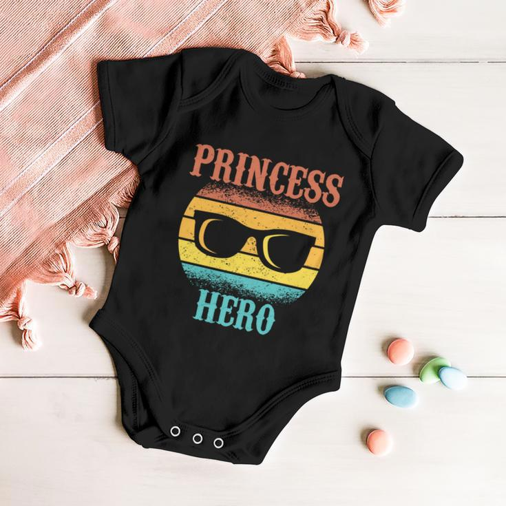 Funny Tee For Fathers Day Princess Hero Of Daughters Meaningful Gift Baby Onesie