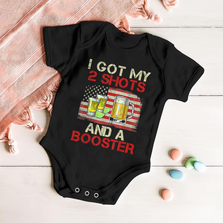 Funny Vaccination I Got My Two Shots And A Booster Baby Onesie