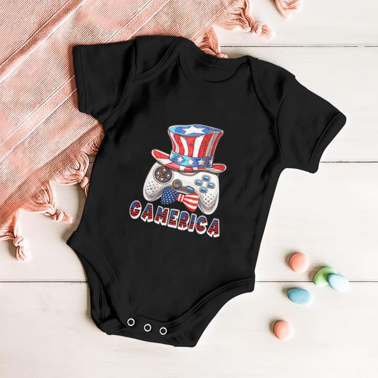 Gamerica 4Th Of July Usa Flag Baby Onesie