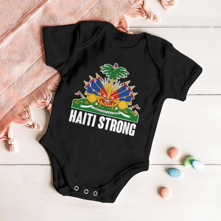 Haiti Strong Flag Symbol Logo Baby Onesie