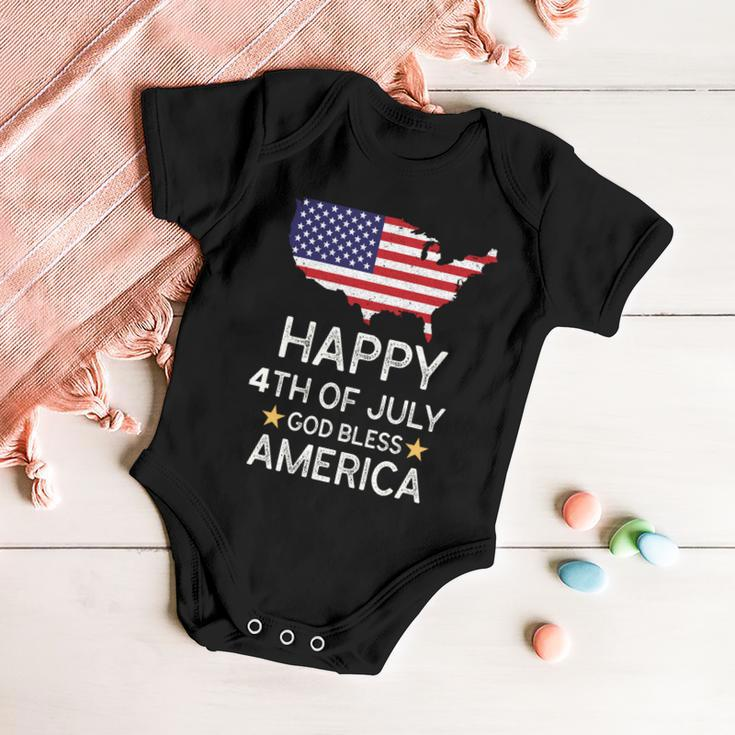 Happy 4Th Of July Independence Day God Bless America Gift Baby Onesie