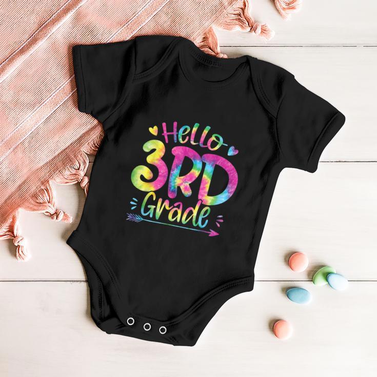 Hello 3Rd Grade Teachers Tie Dye Funny Back To School Baby Onesie