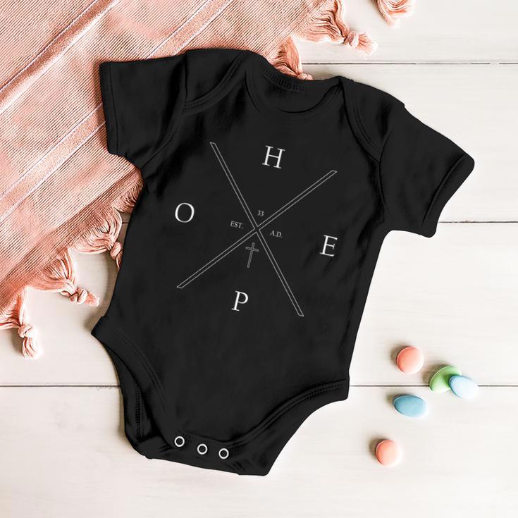 Hope Est 33 Ad Christian Tshirt Baby Onesie