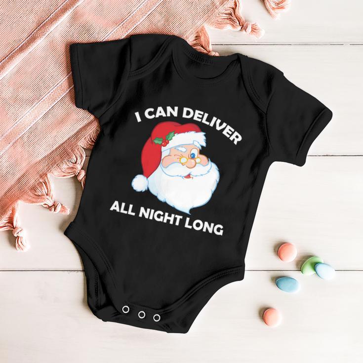 I Can Deliver All Night Long X-Mas Bad Santa Tshirt Baby Onesie