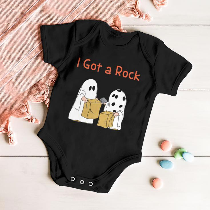 I Got A Rock Lazy Day Halloween Costume Funny Trick Or Treat Baby Onesie
