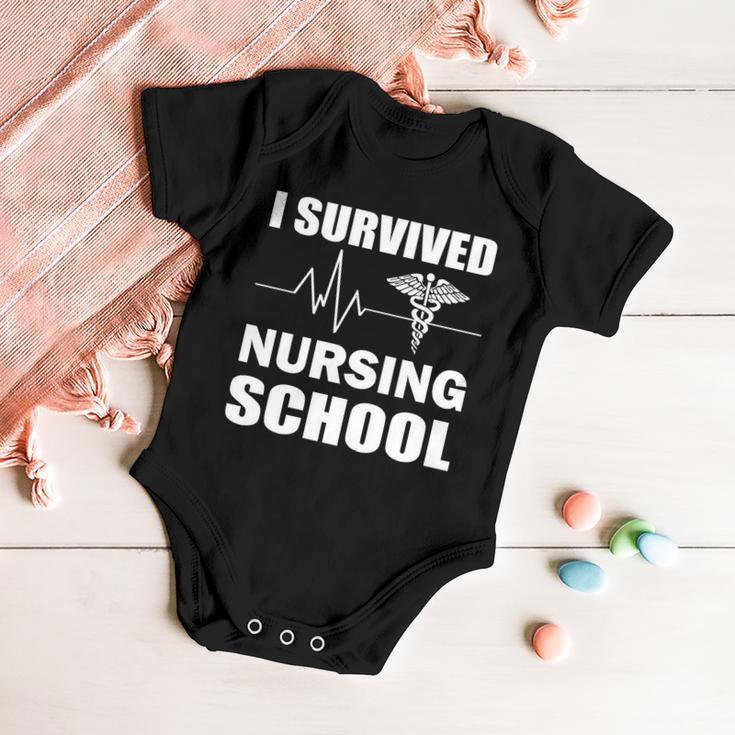 I Survived Nursing School Tshirt Baby Onesie