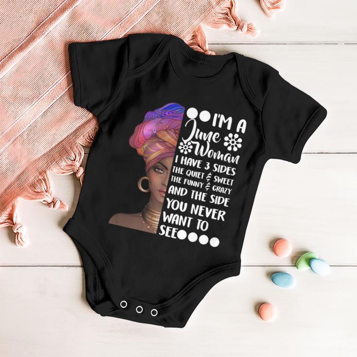 Im A June Woman Cute Birthday Tshirt Baby Onesie