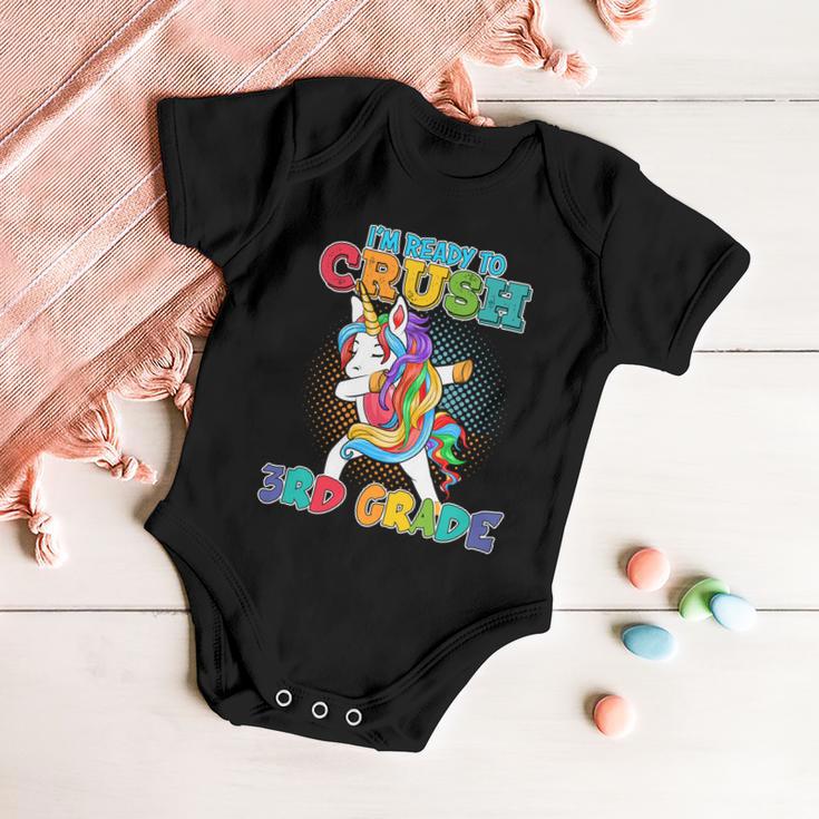 Im Ready To Crush 3Rd Grade Unicorn Back To School Baby Onesie